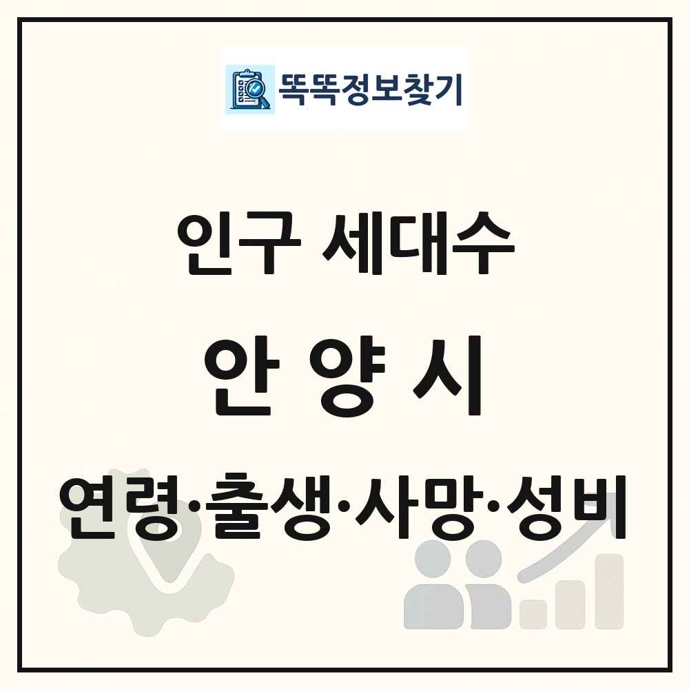 안양시 인구 통계