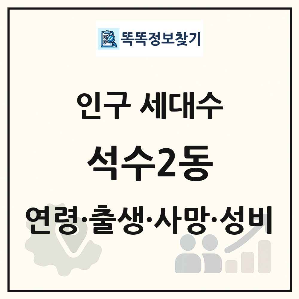 석수2동 인구 통계