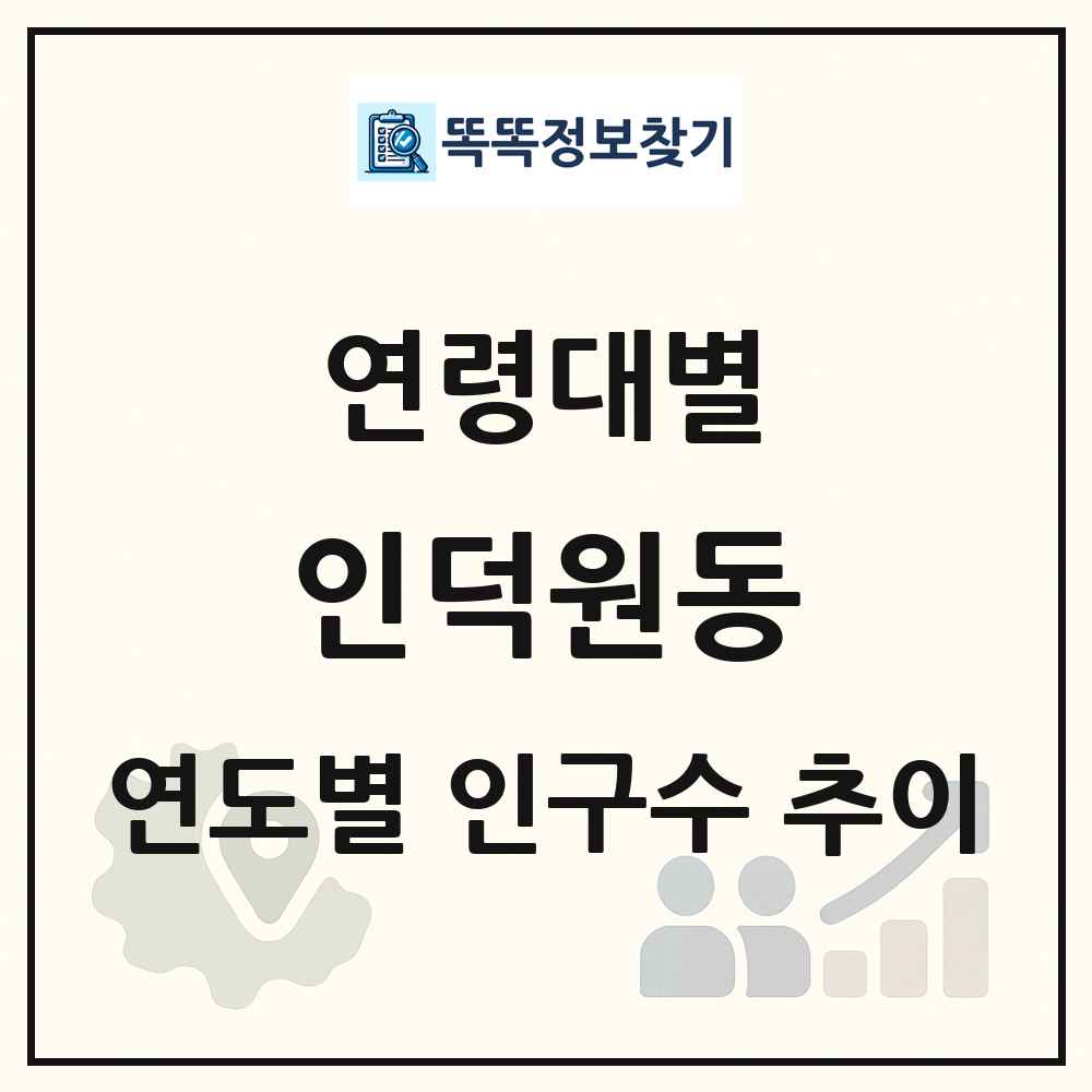 인덕원동 생애주기별 인구 상세 정보