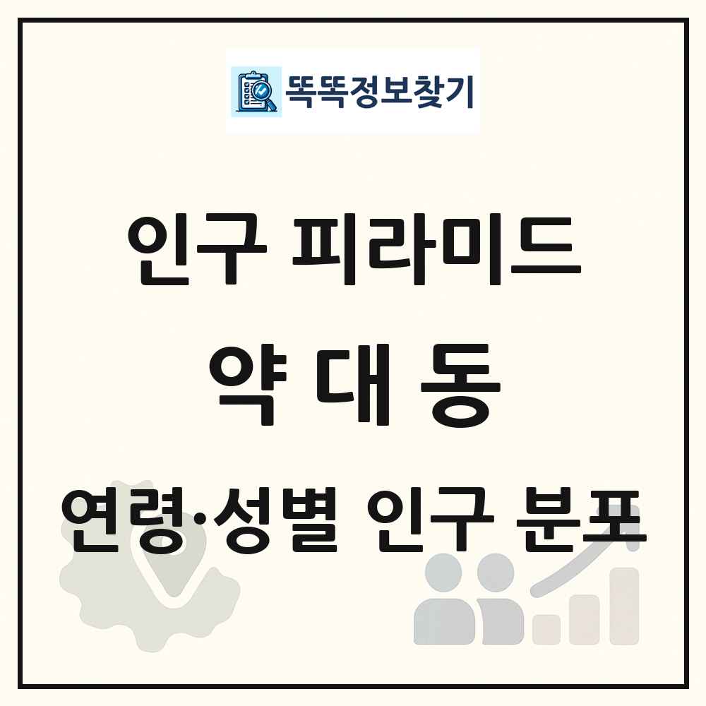 약대동 성·연령별 인구 피라미드