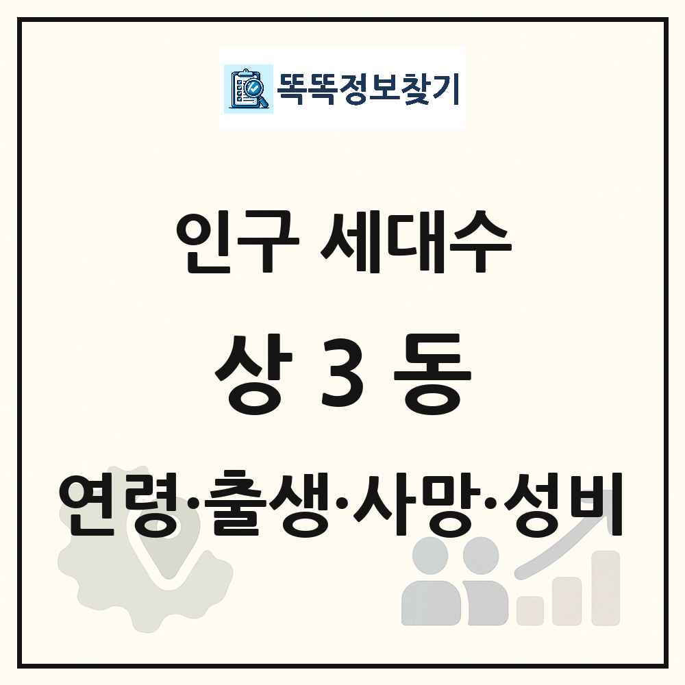 상3동 인구 통계