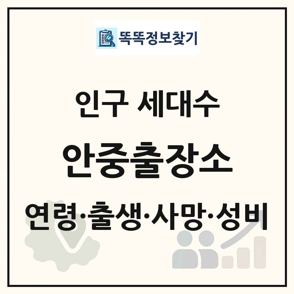 안중출장소 인구 통계