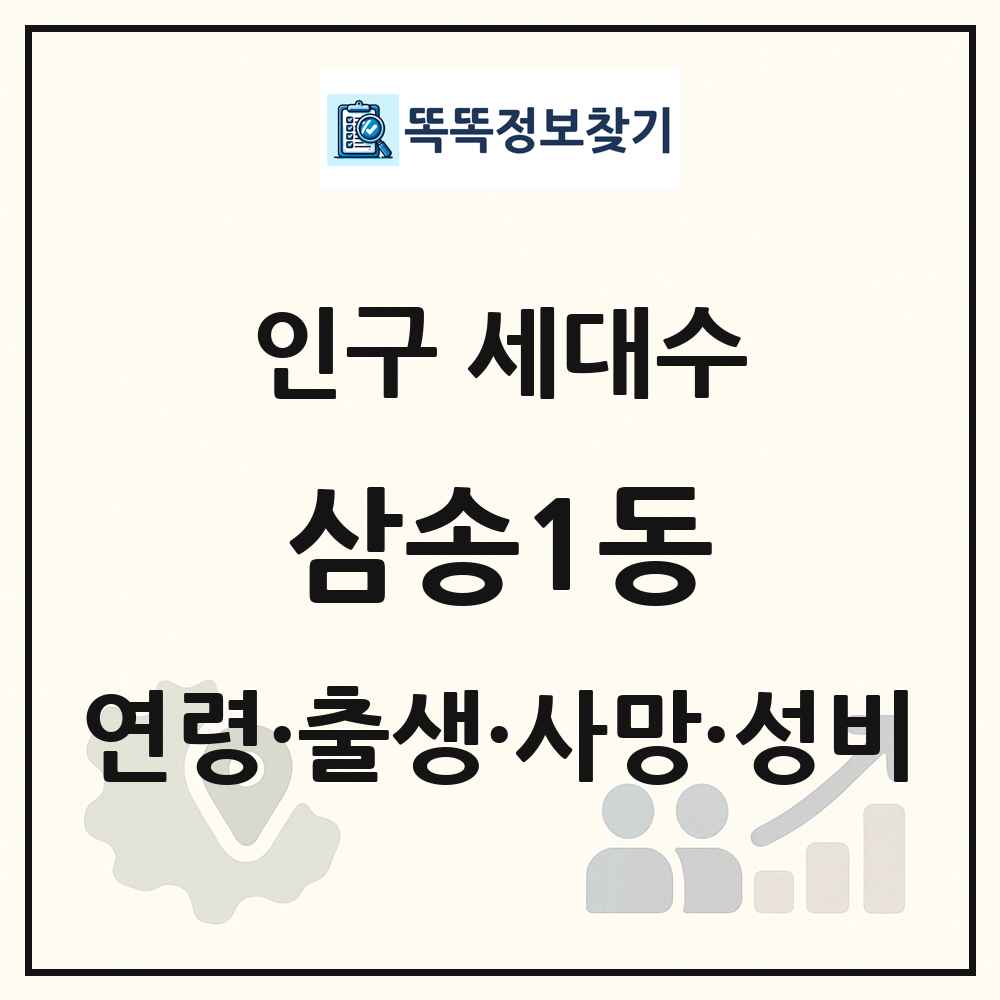 삼송1동 인구 통계