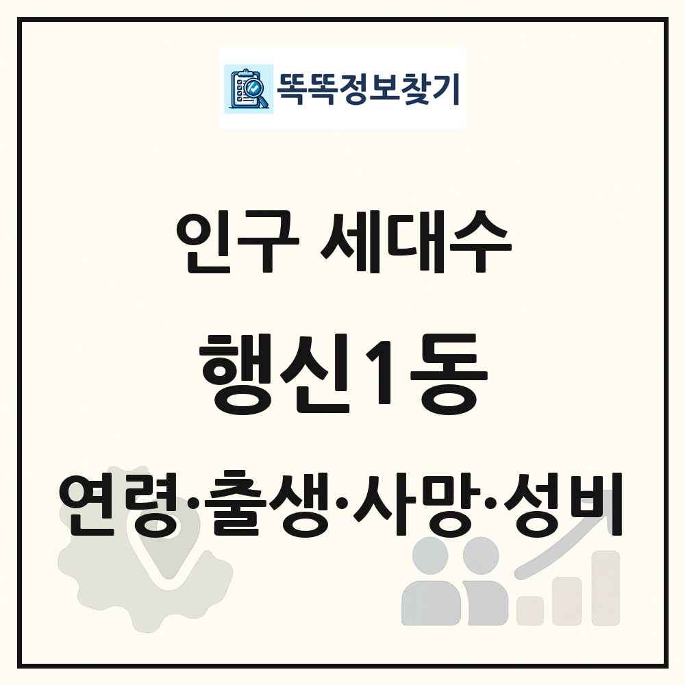 행신1동 인구 통계