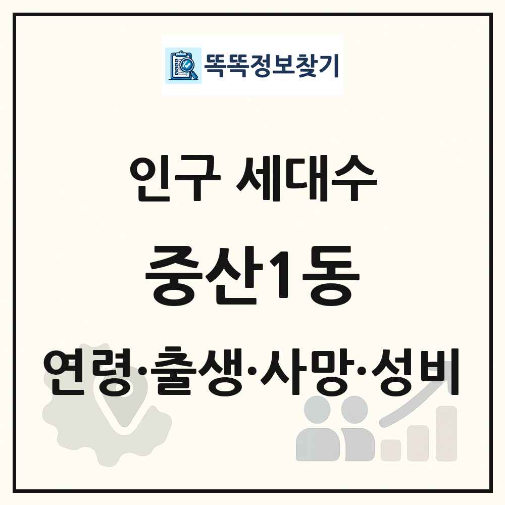 중산1동 인구 통계