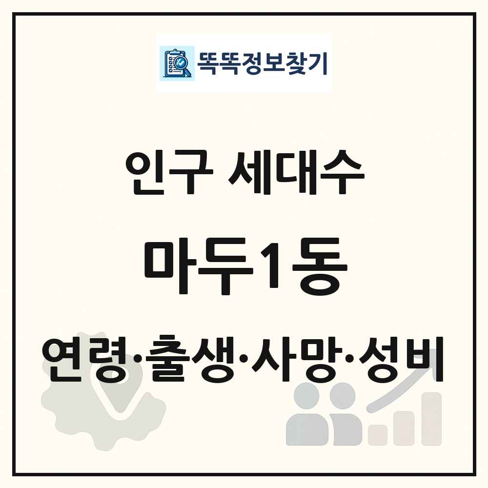 마두1동 인구 통계