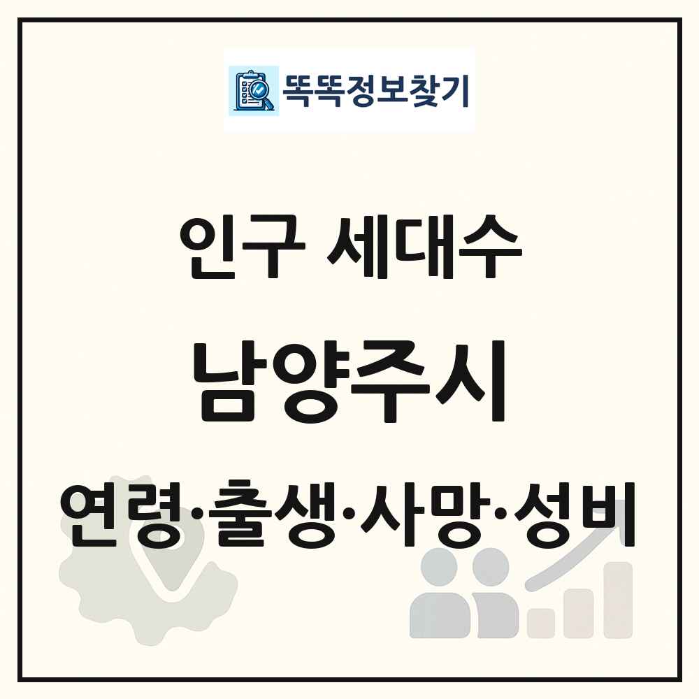 남양주시 인구 통계