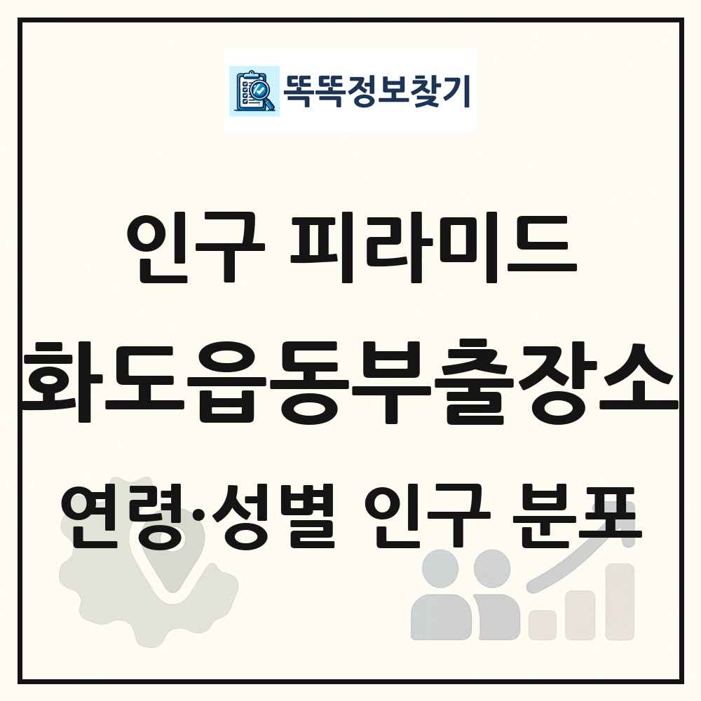 화도읍동부출장소 성·연령별 인구 피라미드