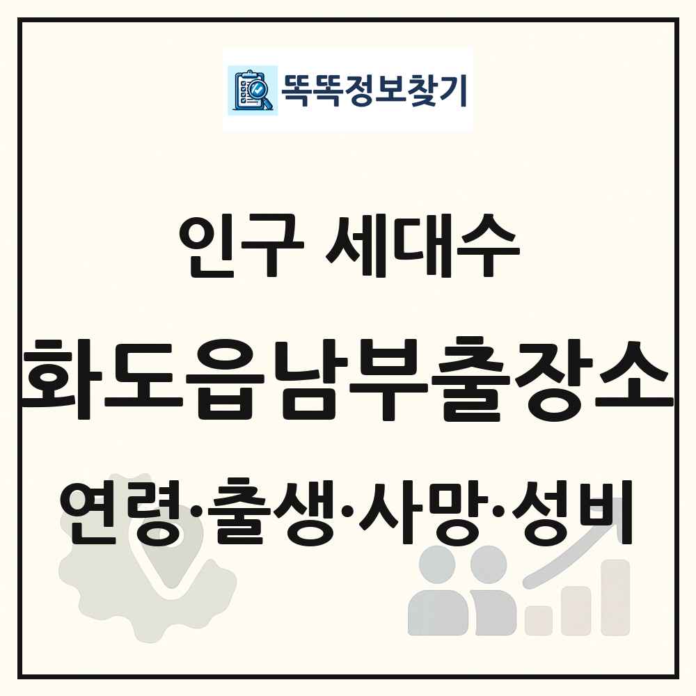 화도읍남부출장소 인구 통계