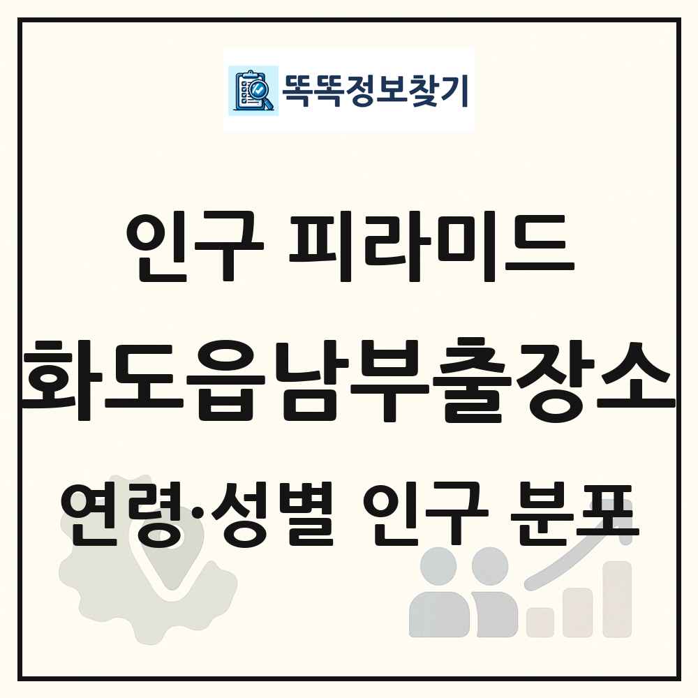 화도읍남부출장소 성·연령별 인구 피라미드