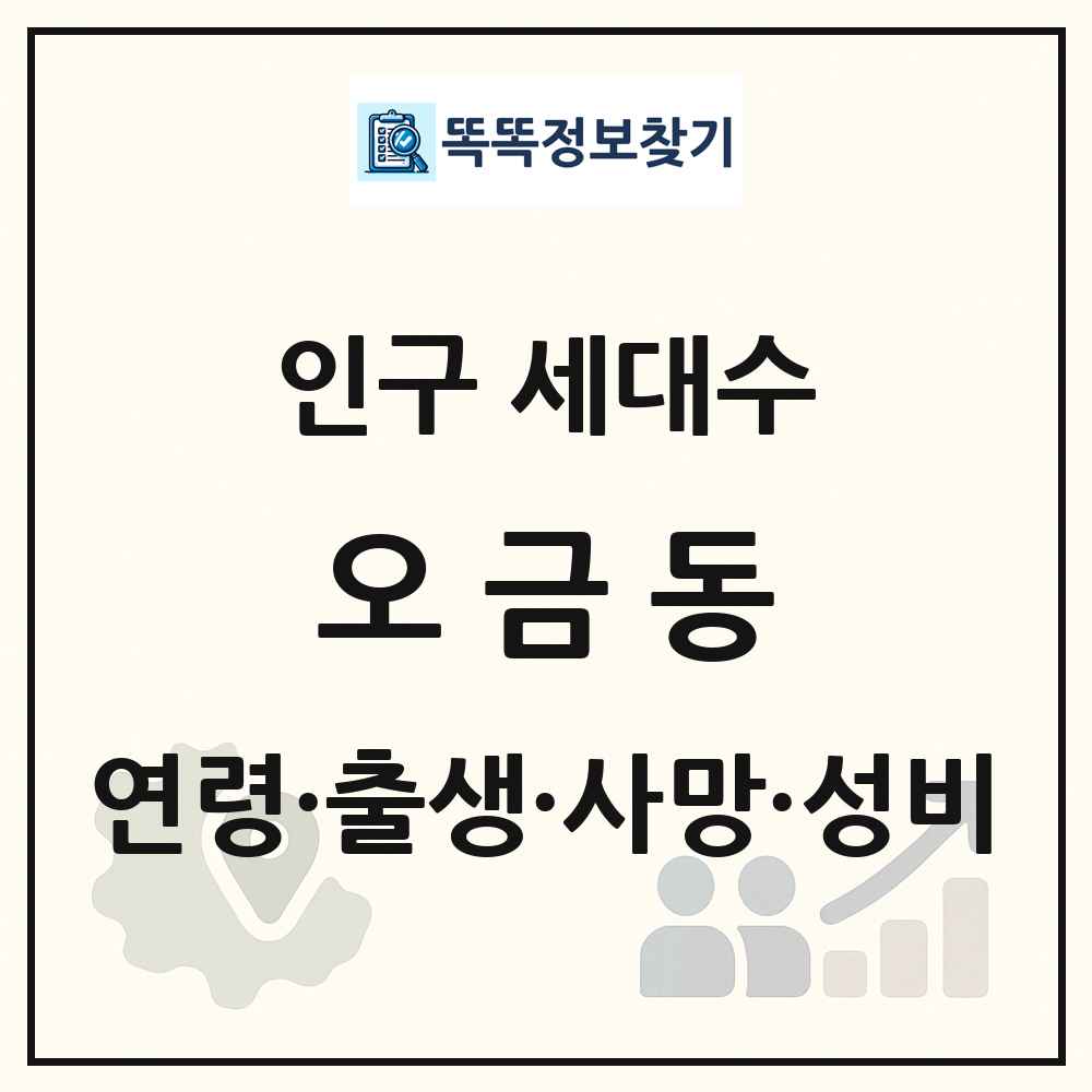 오금동 인구 통계