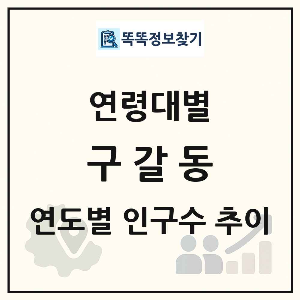 구갈동 생애주기별 인구 상세 정보