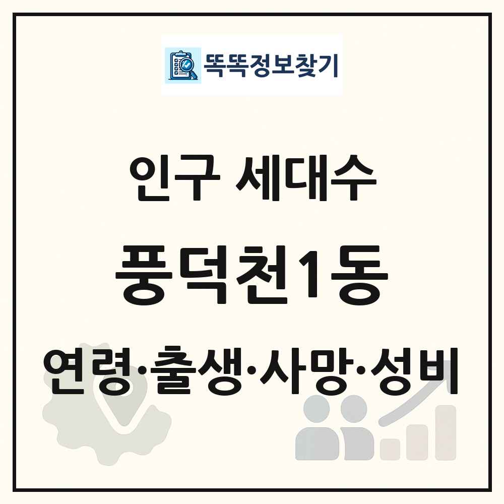 풍덕천1동 인구 통계