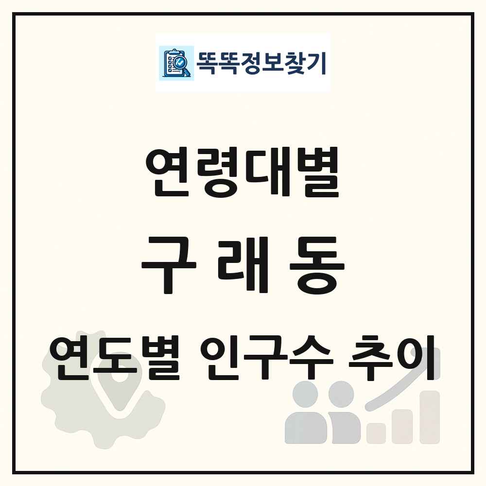 구래동 생애주기별 인구 상세 정보