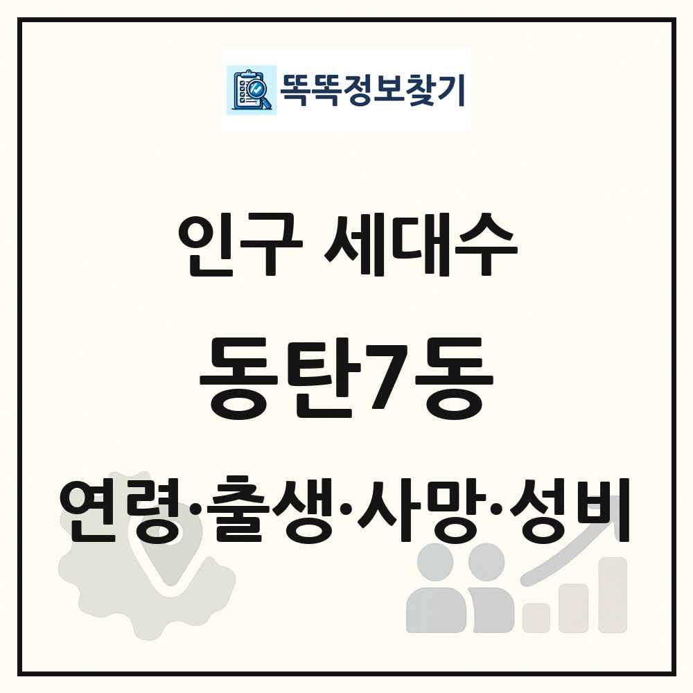 동탄7동 인구 통계