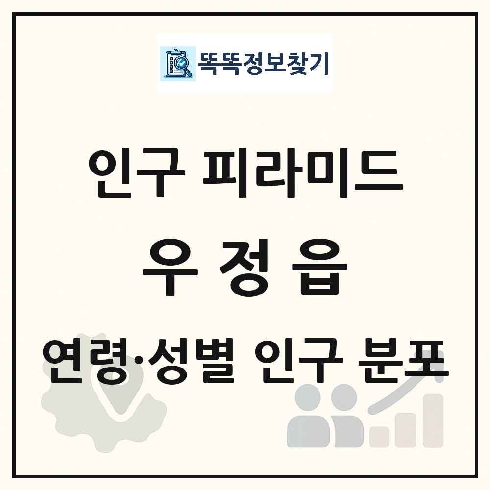 우정읍 인구 피라미드 링크 그림