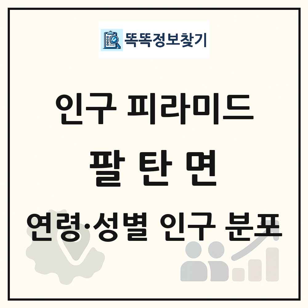 팔탄면 인구 피라미드 링크 그림