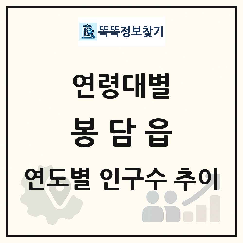 봉담읍 생애주기별 인구수 링크 그림