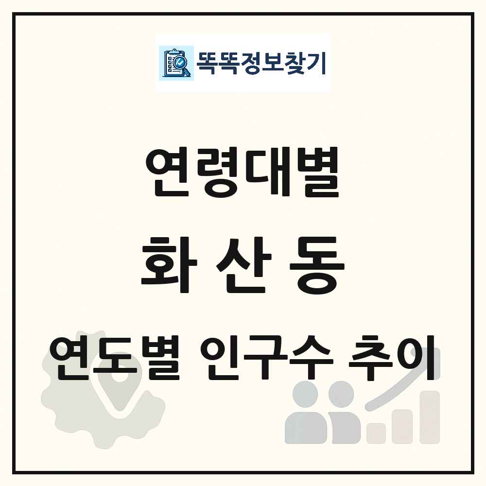 화산동 생애주기별 인구수 링크 그림