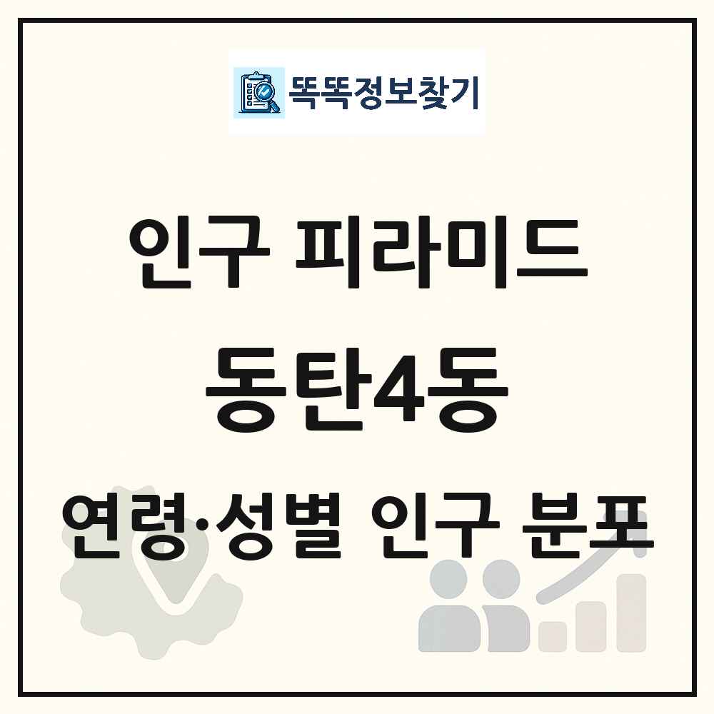 동탄4동 인구 피라미드 링크 그림