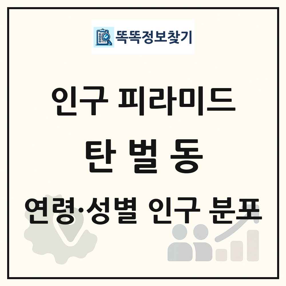 탄벌동 성·연령별 인구 피라미드