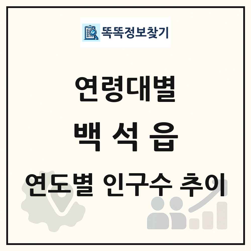 백석읍 생애주기별 인구 상세 정보
