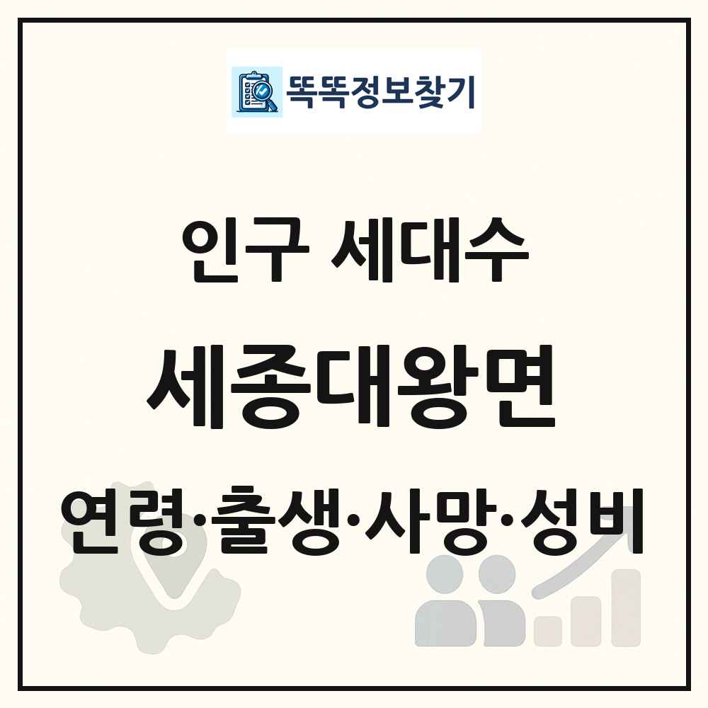세종대왕면 인구 통계
