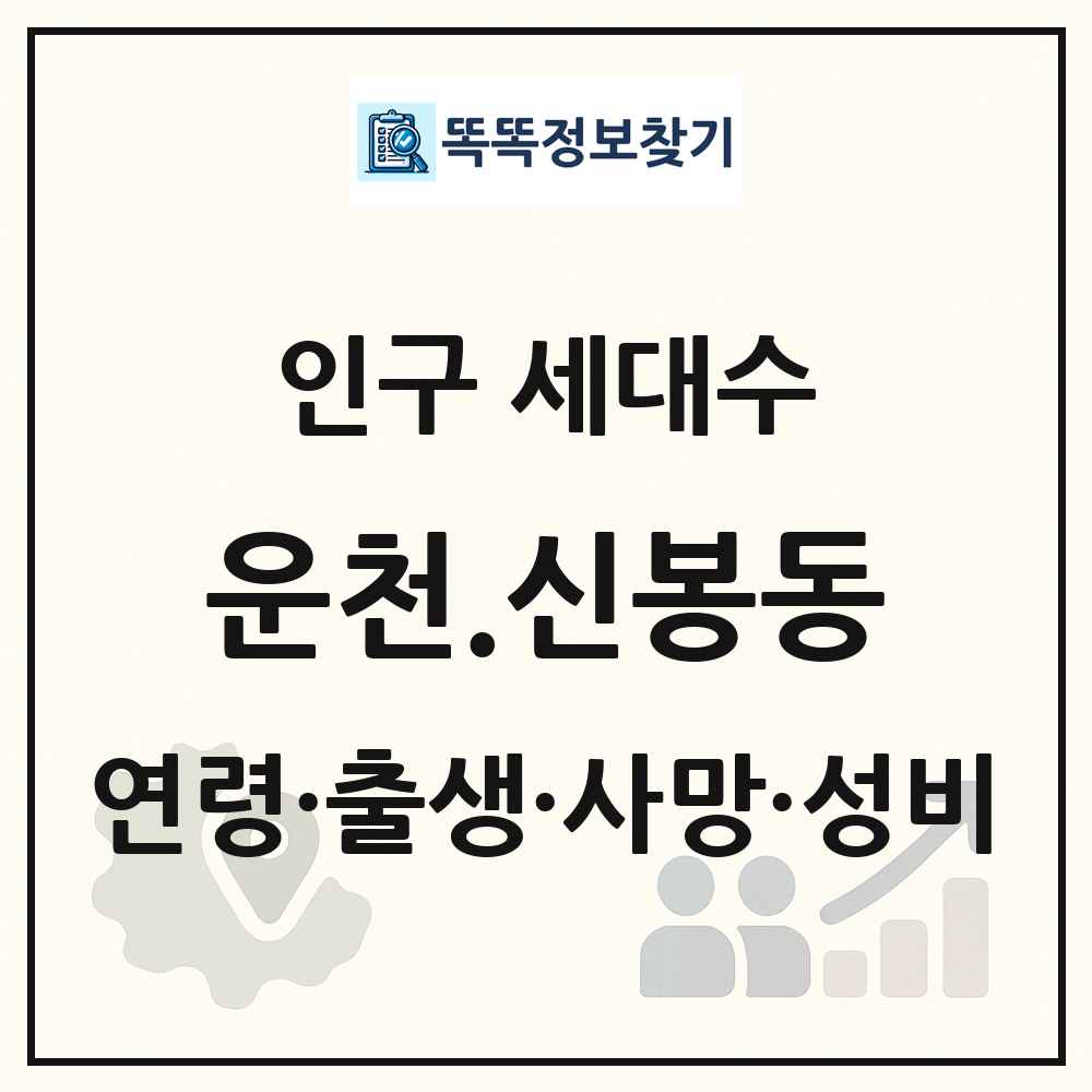 운천.신봉동 인구 통계