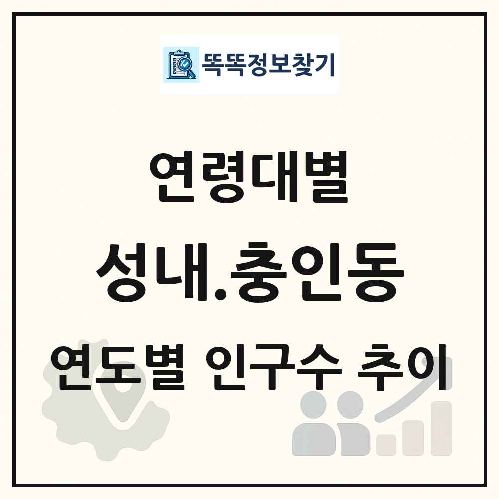 성내.충인동 생애주기별 인구 상세 정보