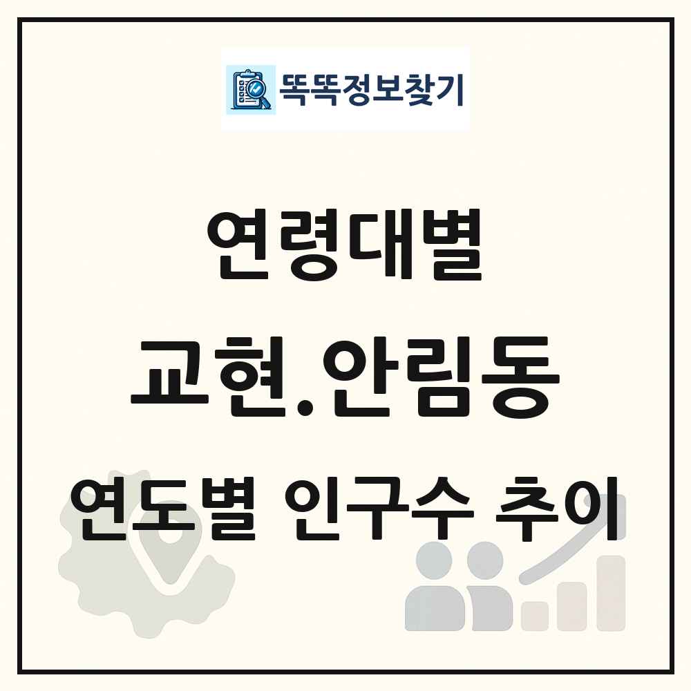교현.안림동 생애주기별 인구 상세 정보