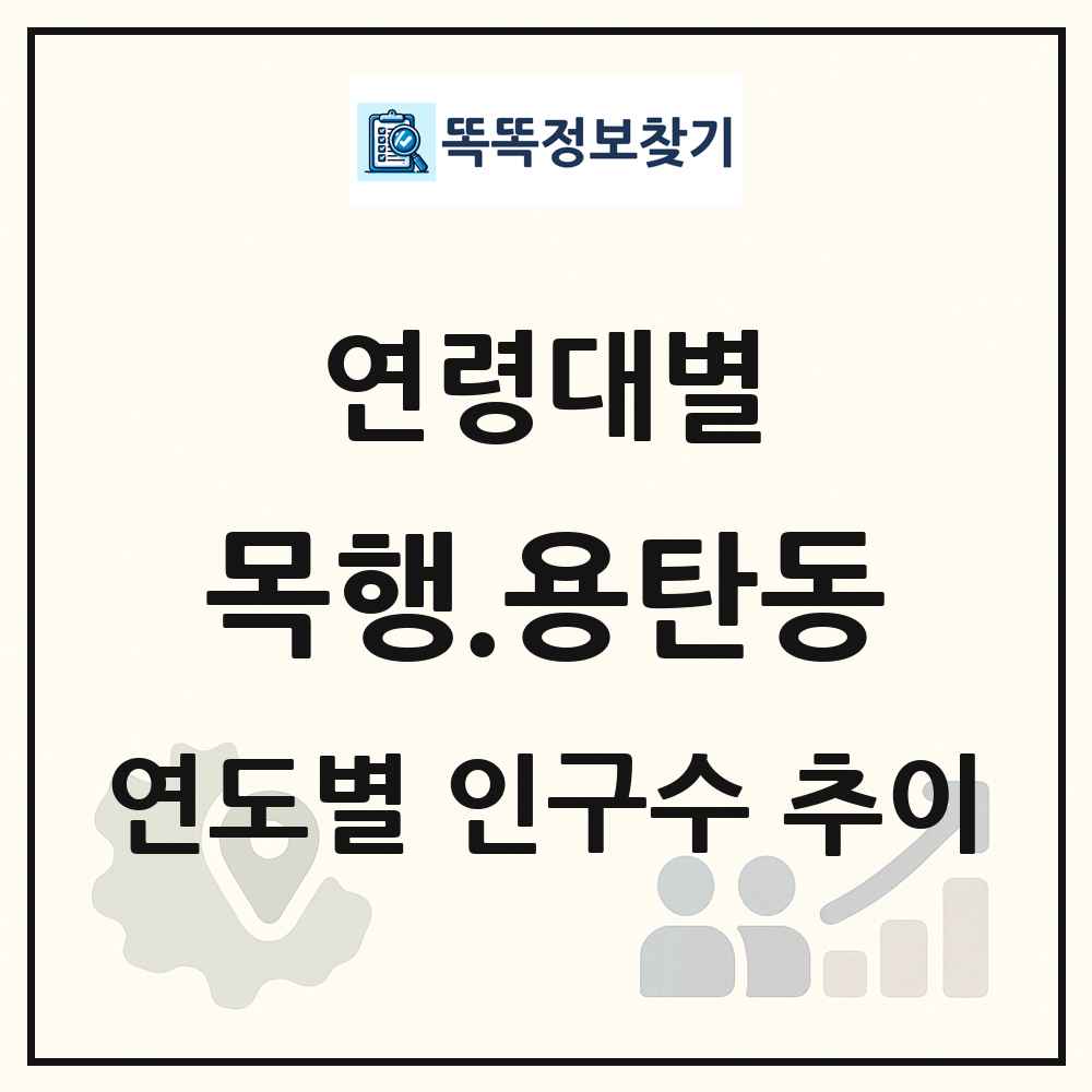 목행.용탄동 생애주기별 인구 상세 정보