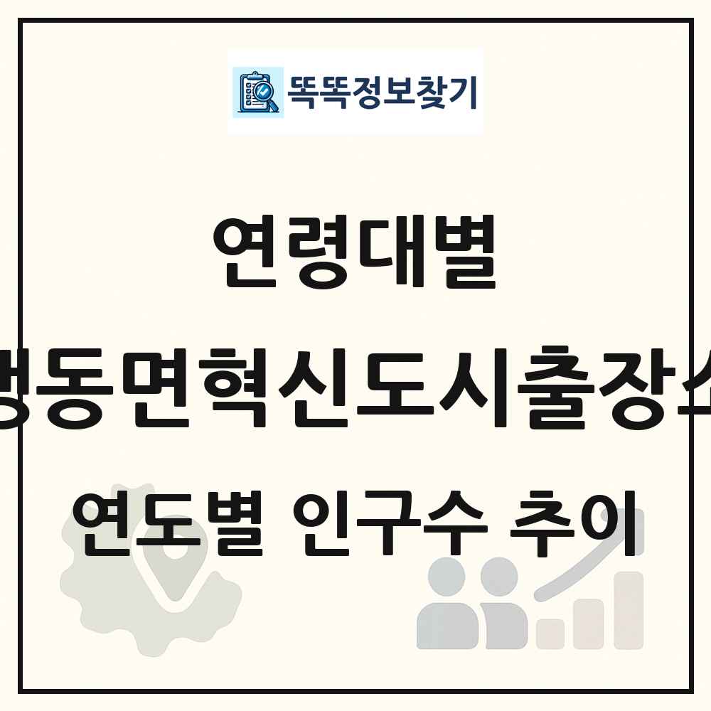맹동면혁신도시출장소 생애주기별 인구수 링크 그림