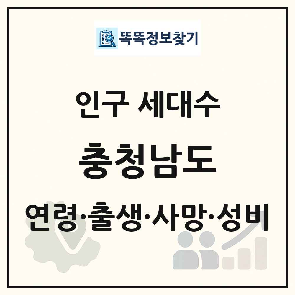 충청남도 인구 통계