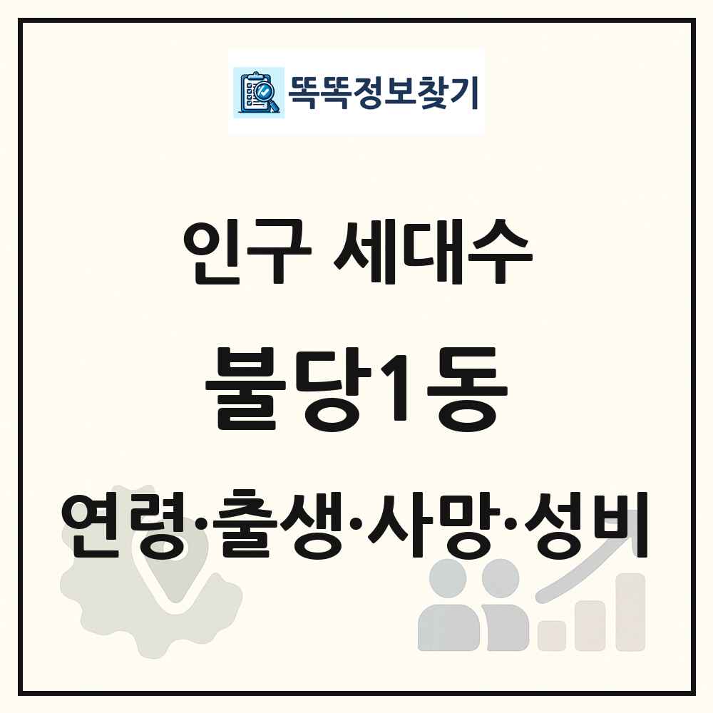 불당1동 인구 통계