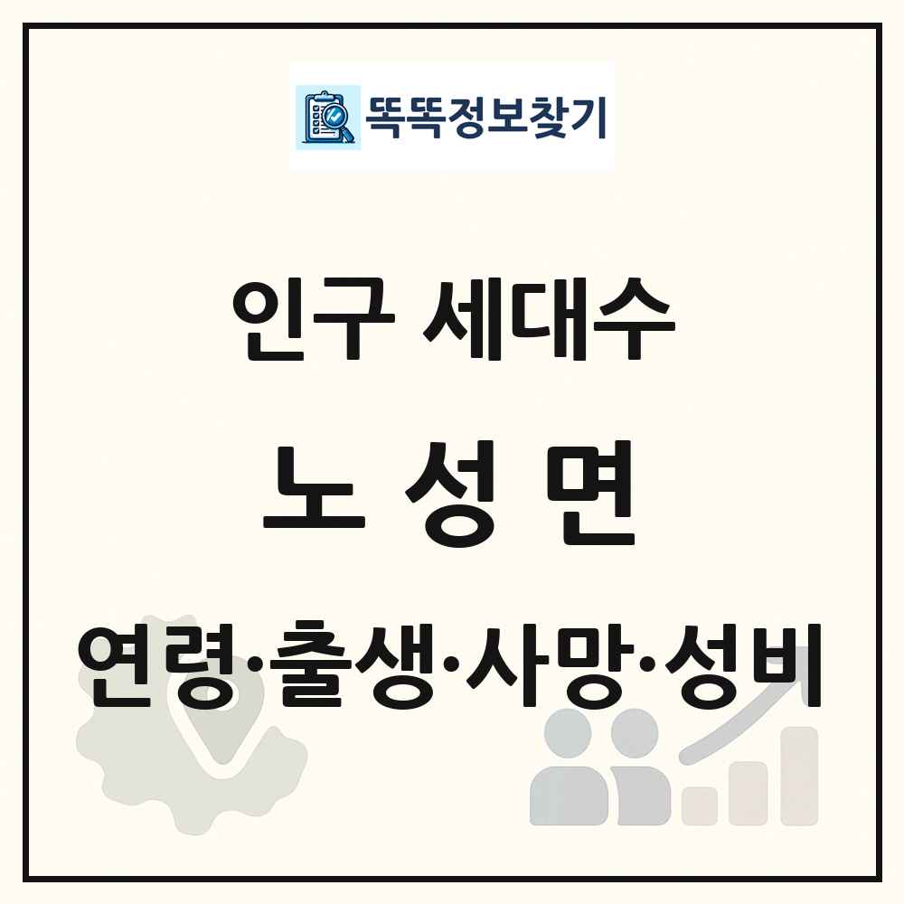 노성면 인구 통계