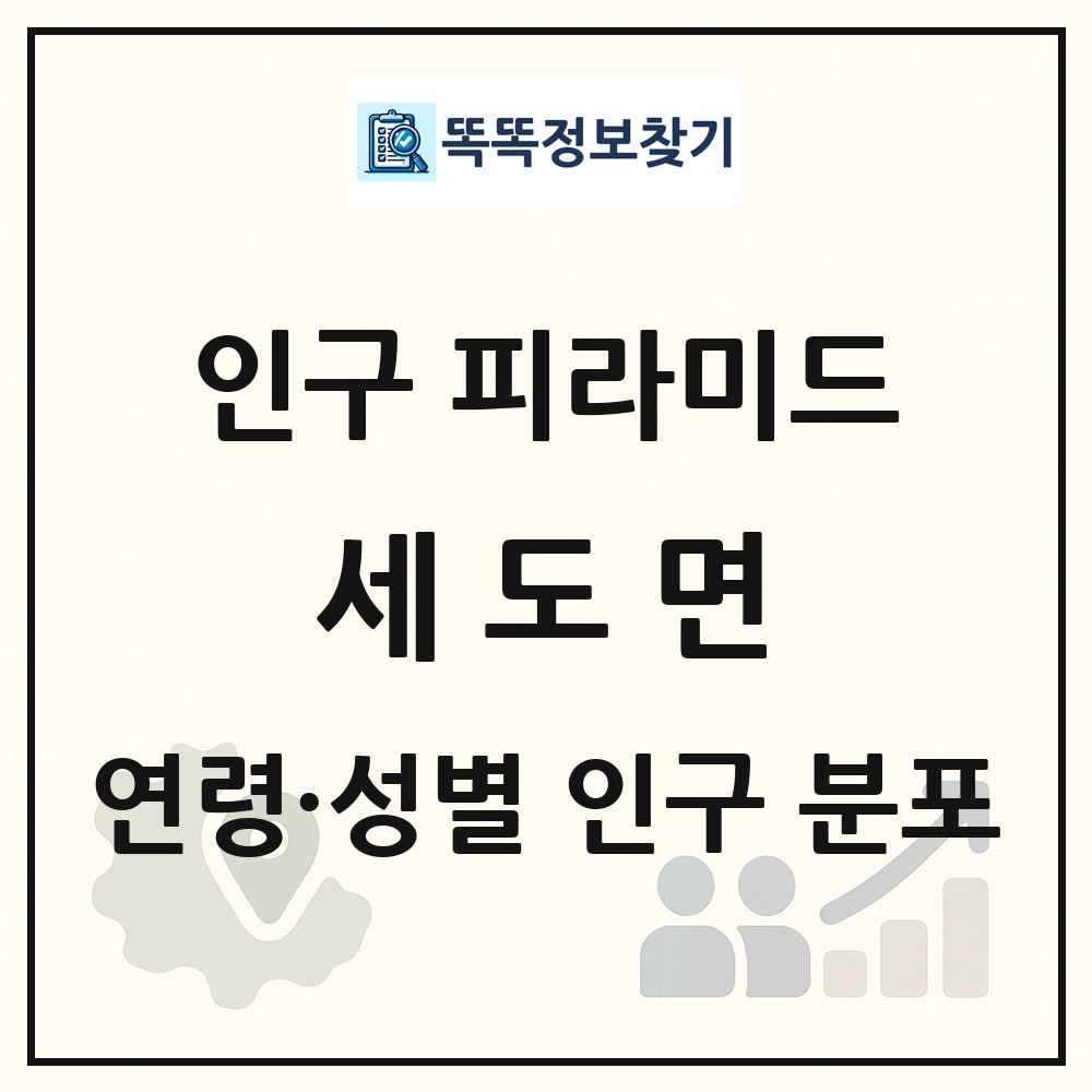 세도면 성·연령별 인구 피라미드