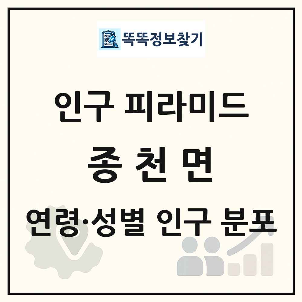 종천면 성·연령별 인구 피라미드