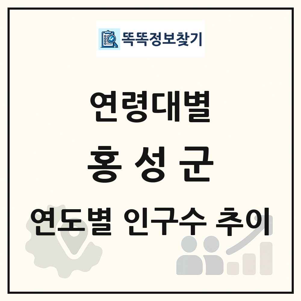 홍성군 생애주기별 인구 상세 정보