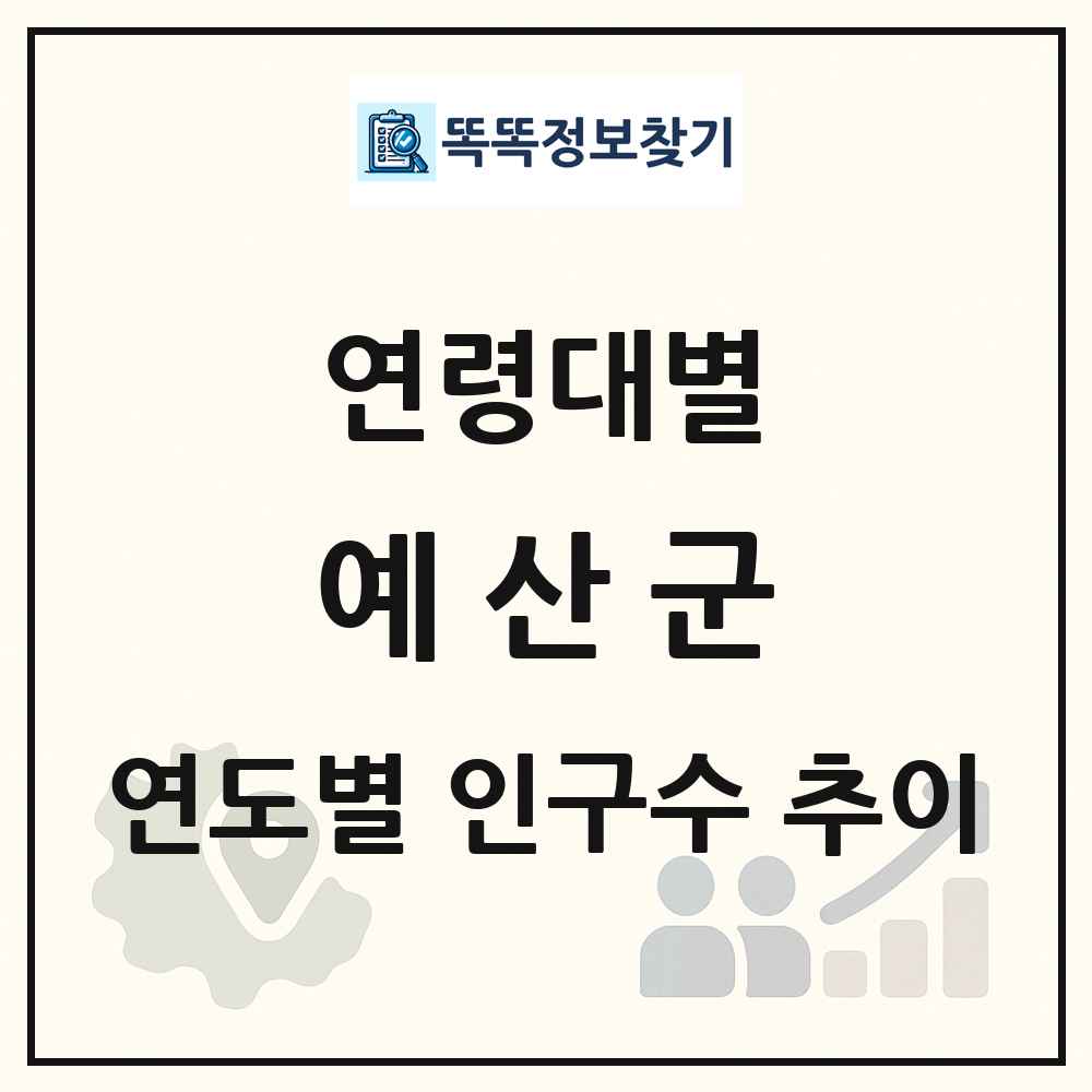 예산군 생애주기별 인구 상세 정보