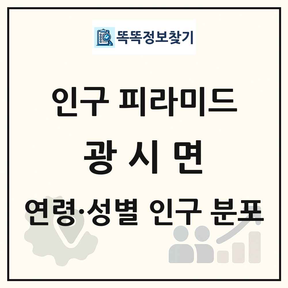 광시면 성·연령별 인구 피라미드