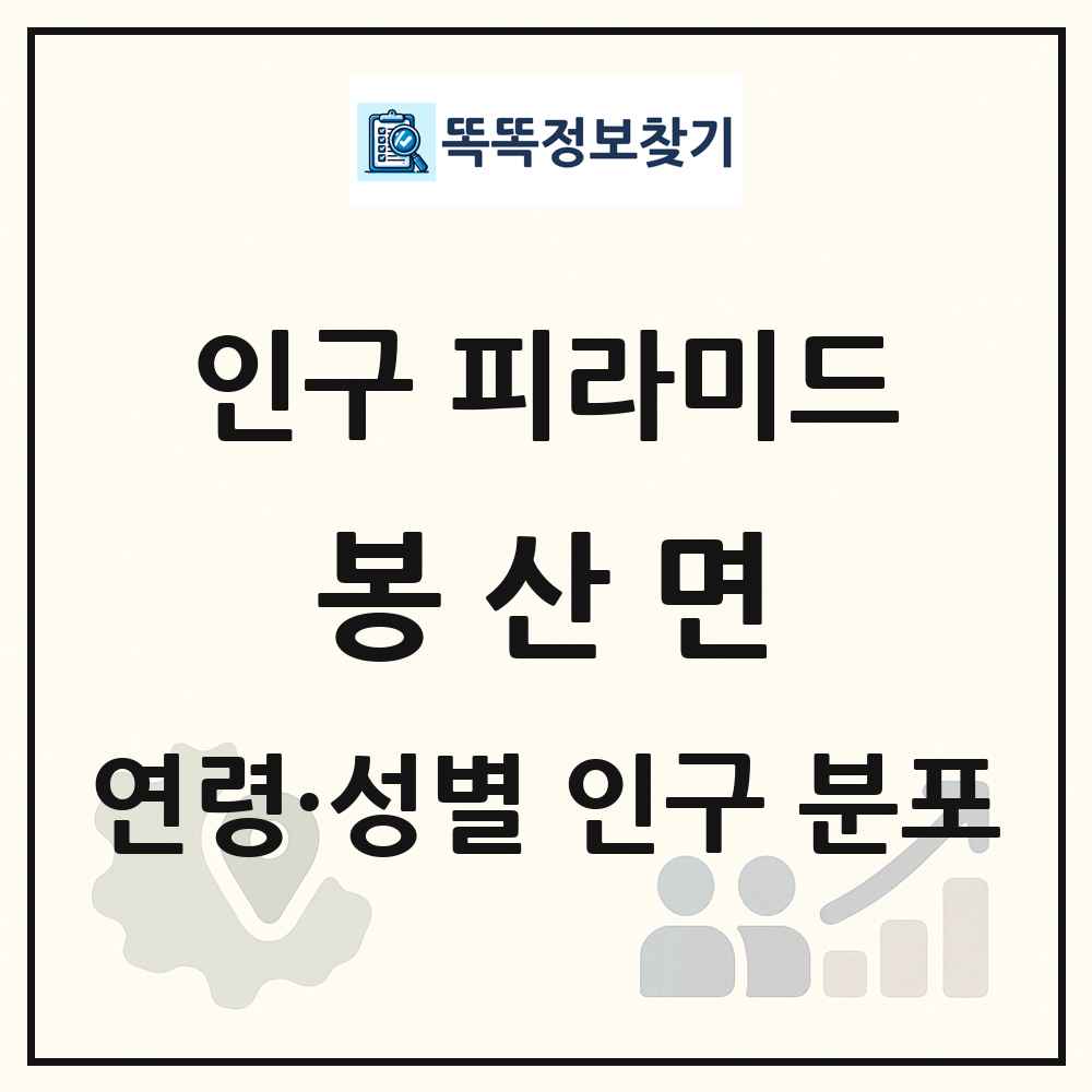 봉산면 성·연령별 인구 피라미드