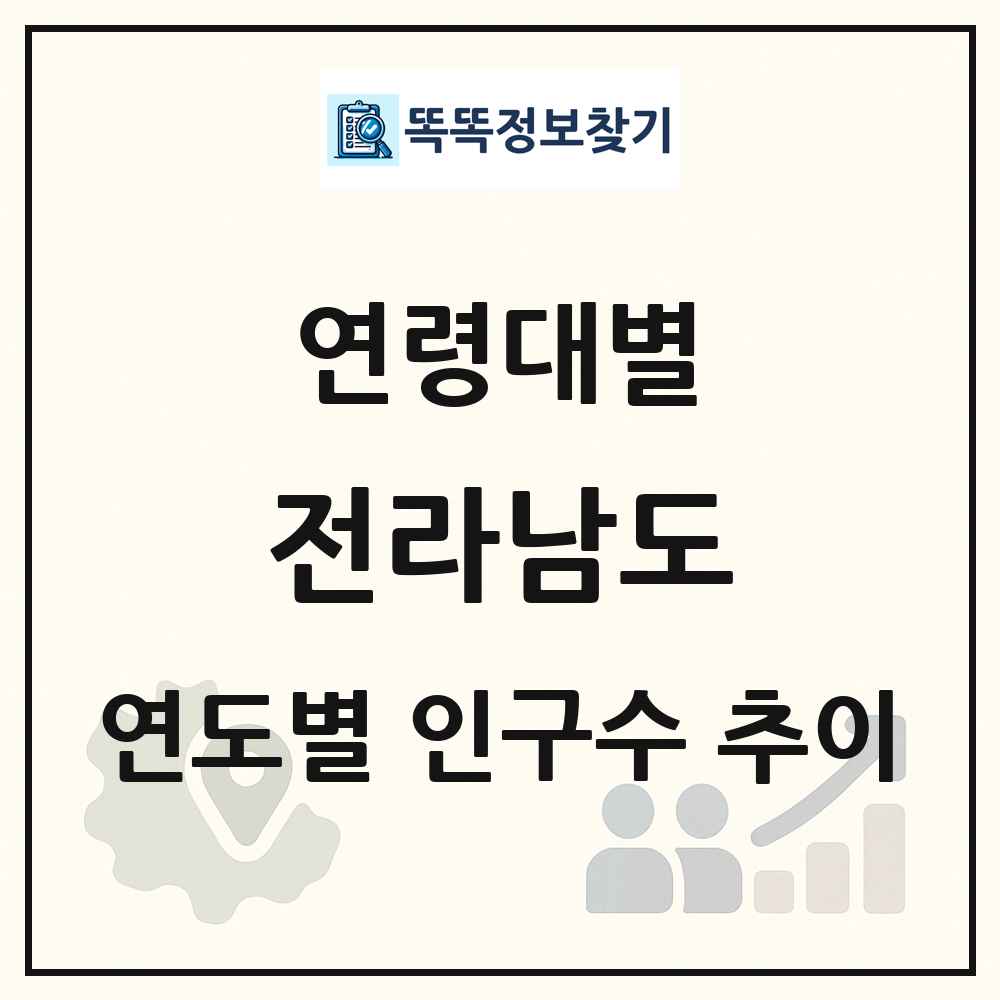 전라남도 생애주기별 인구 상세 정보