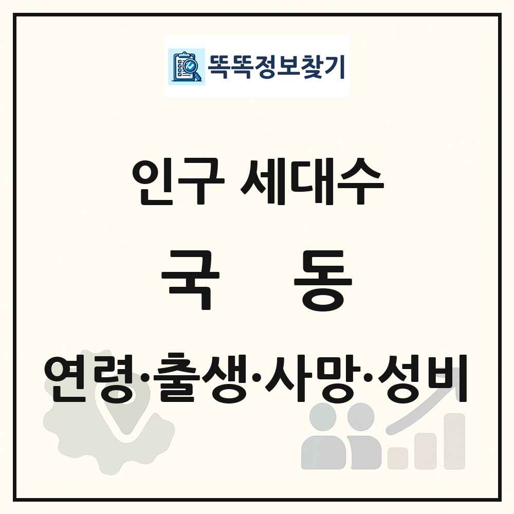 국동 인구 통계
