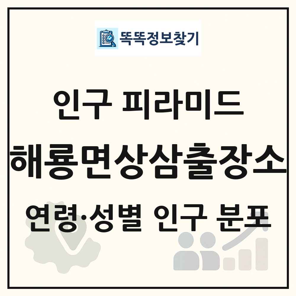 해룡면상삼출장소 성·연령별 인구 피라미드