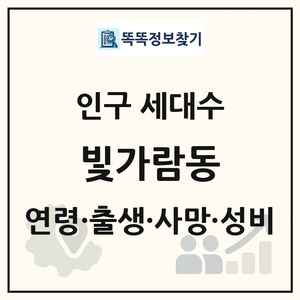 빛가람동 인구 통계