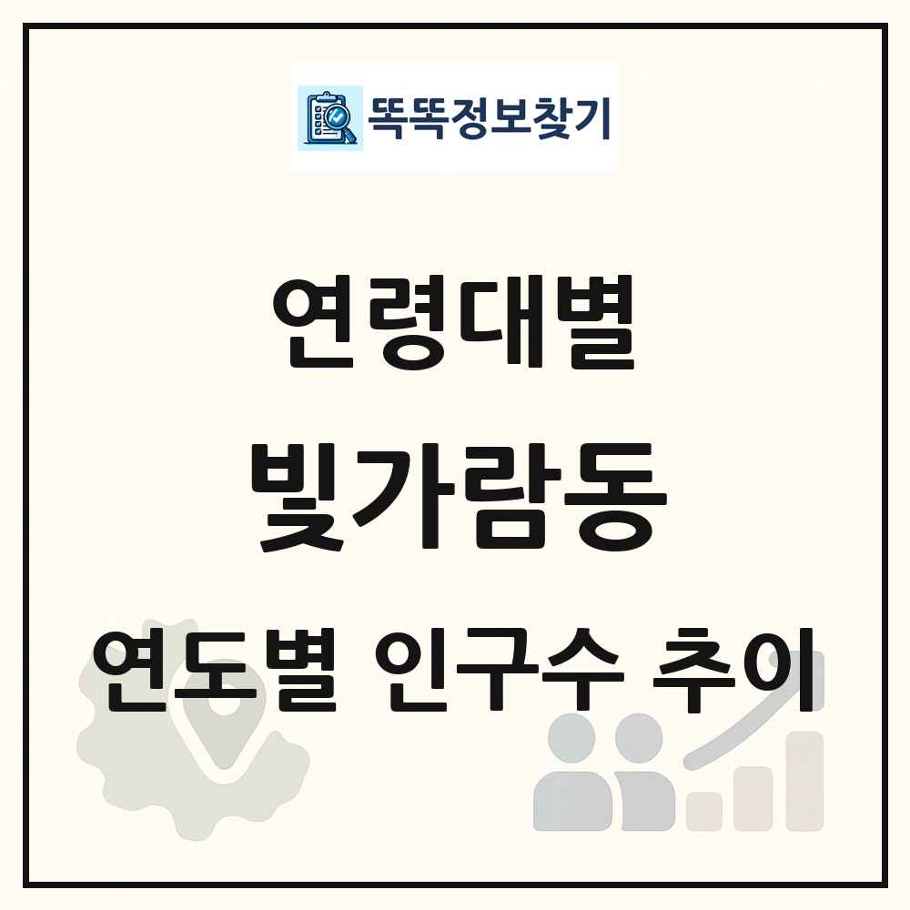 빛가람동 생애주기별 인구 상세 정보