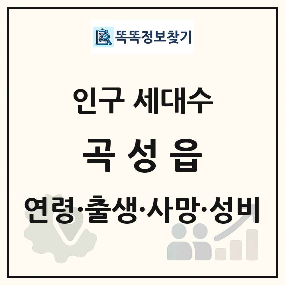 곡성읍 인구 통계