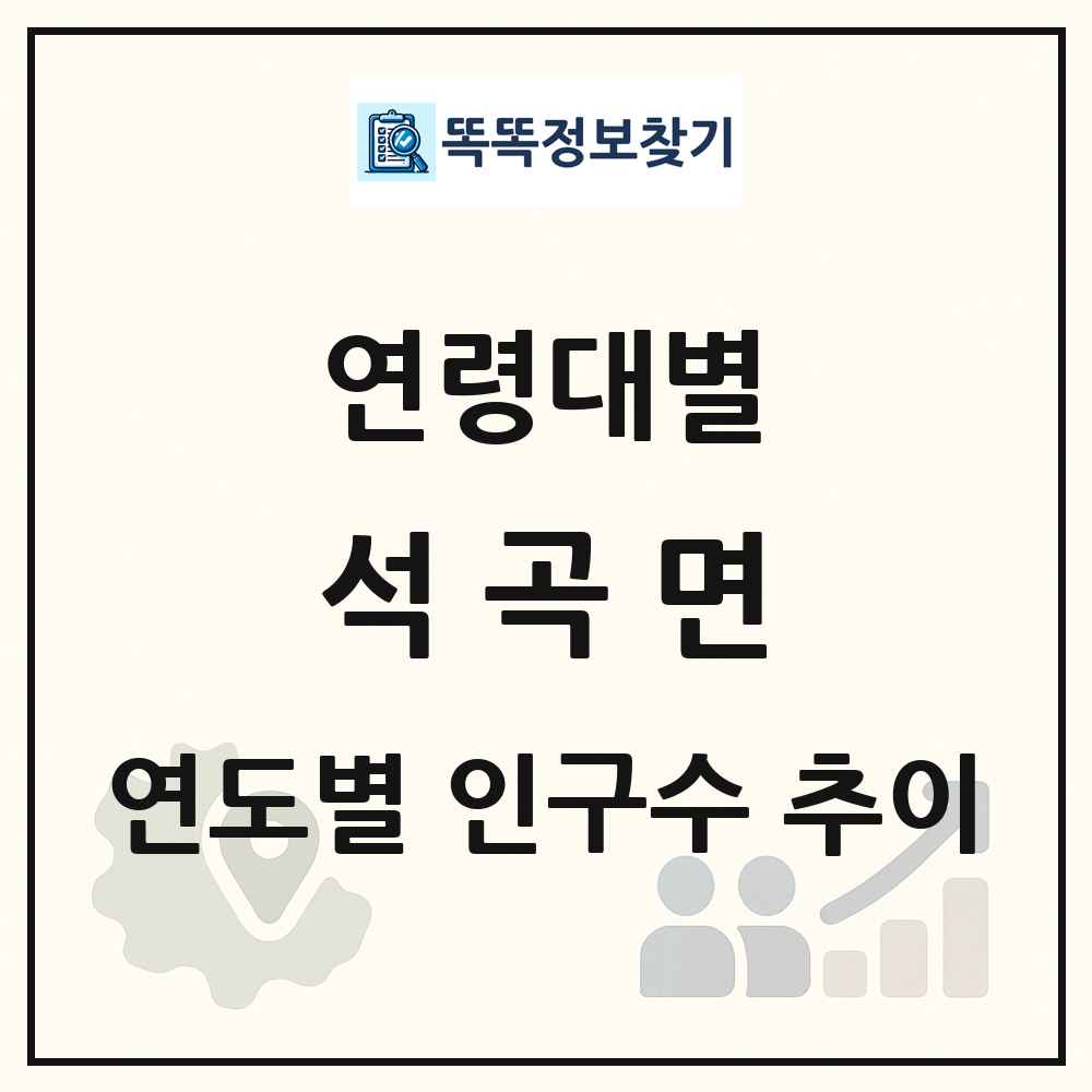 석곡면 생애주기별 인구 상세 정보