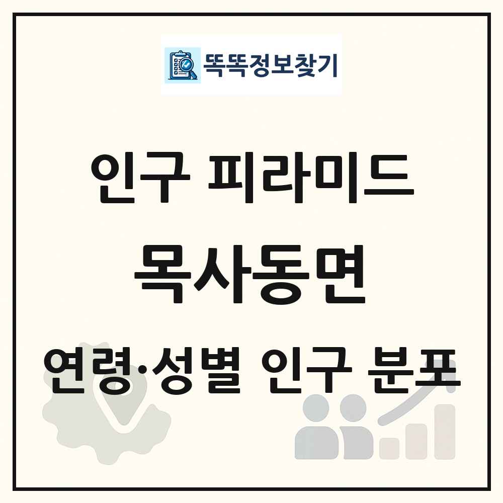 목사동면 성·연령별 인구 피라미드