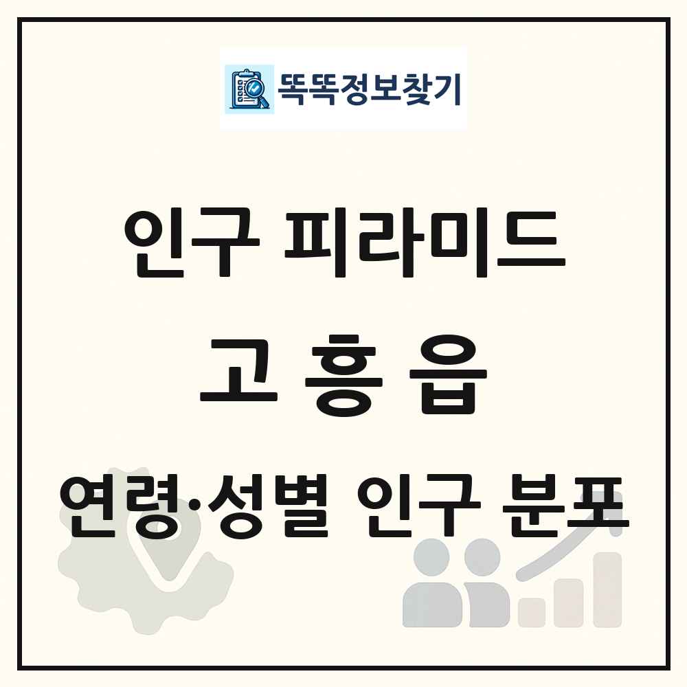고흥읍 성·연령별 인구 피라미드